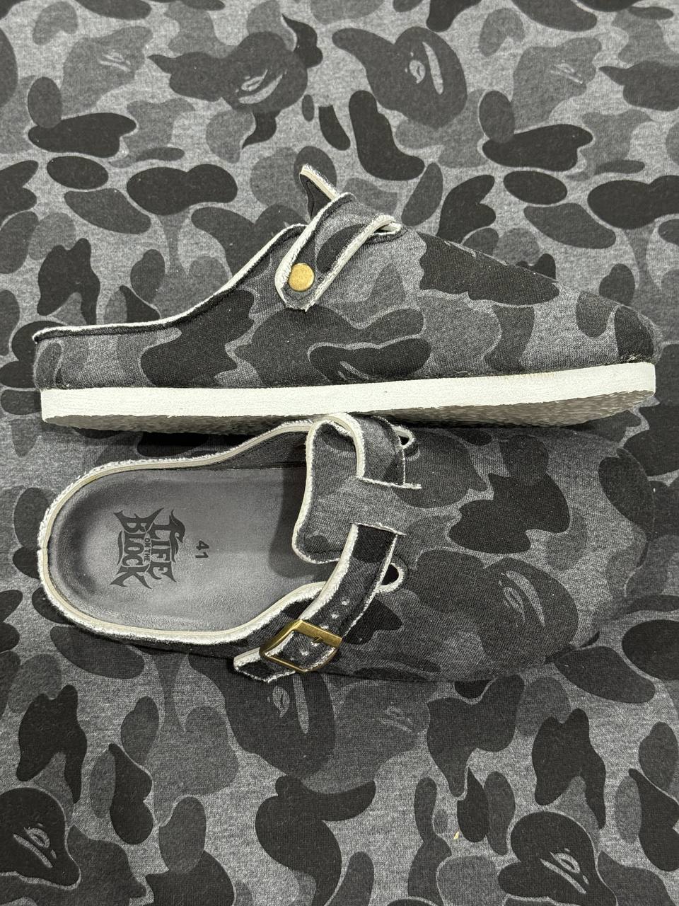 CLOGS ''CAMOUFLAGE'' BLACK