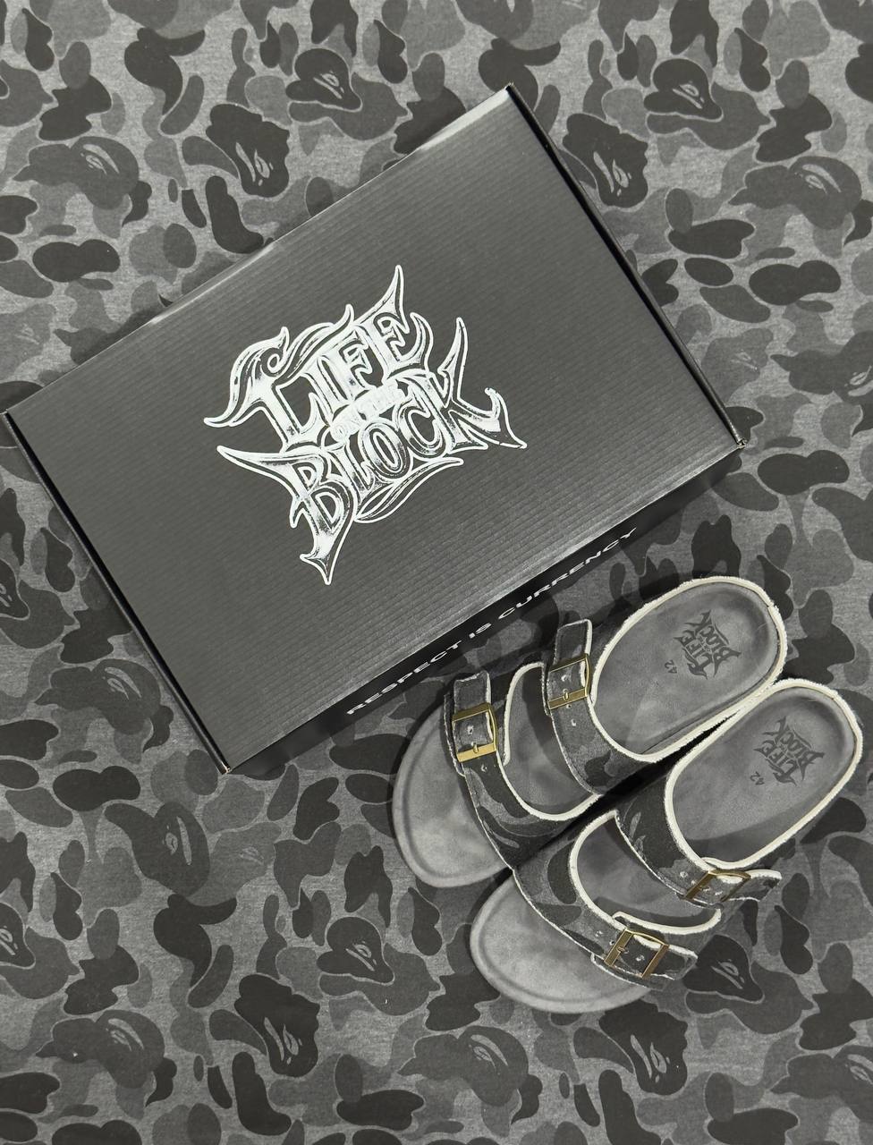 BUCKLE SANDALS ''BAPE CAMOU'' BLACK