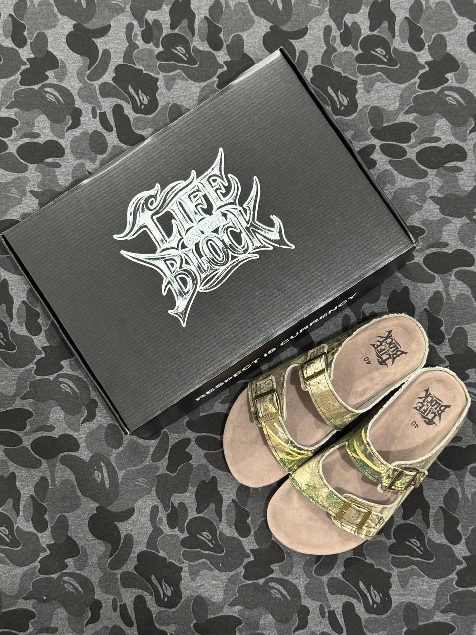 BUCKLE SANDALS ''REAL TREE'' LIGHT